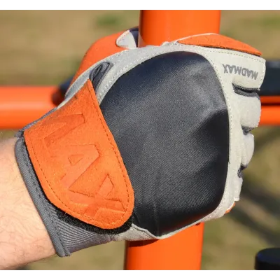 Перчатки для фитнеса MadMax MFG-850 Crazy XXL Grey/Orange