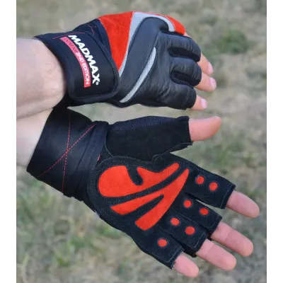 Перчатки для фитнеса MadMax MFG-568 Extreme 2nd edition L Black/Red Перчатки для фитнеса MadMax MFG-568 Extreme 2nd edition L Black/Red