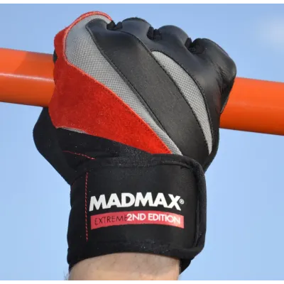 Перчатки для фитнеса MadMax MFG-568 Extreme 2nd edition XXL Black/Red Перчатки для фитнеса MadMax MFG-568 Extreme 2nd edition XXL Black/Red