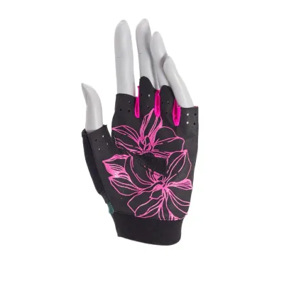 Перчатки для фитнеса MadMax MFG-770 Flower Power Gloves XS Black/Pink Перчатки для фитнеса MadMax MFG-770 Flower Power Gloves XS Black/Pink