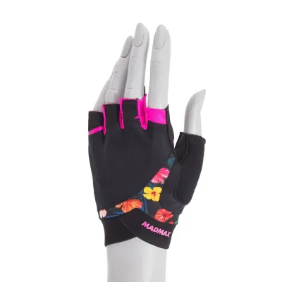 Перчатки для фитнеса MadMax MFG-770 Flower Power Gloves XS Black/Pink