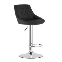 Барный стул LEOBERT KAST BLACK-CHROM (Aksamit)