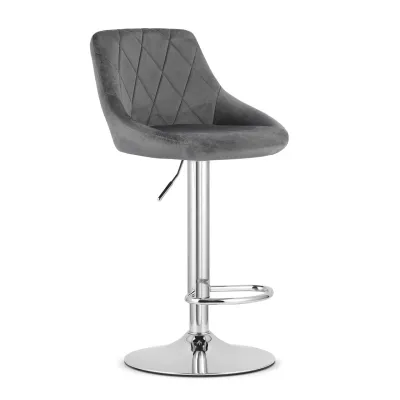 Барный стул LEOBERT KAST GREY-CHROM (Aksamit)