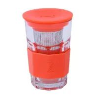 Заварник-стакан с силиконовой защитой и ситечком ZestGlass 415 мл Orange DP83528 Pasabahce Заварник-стакан с силиконовой защитой и ситечком ZestGlass 415 мл Orange DP83528 Pasabahce