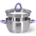 Кастрюля на 4.7л из нержавеющей стали Annette с крышкой-дуршлагом DP86336 Fissman