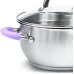 Кастрюля на 4.7л из нержавеющей стали Annette с крышкой-дуршлагом DP86336 Fissman