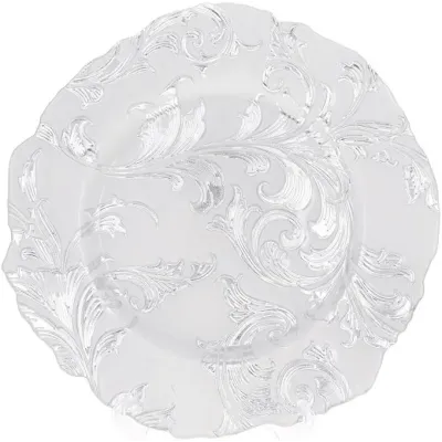 Блюдо 33 см стекло White silver DP91222 BonaDi