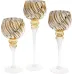 Декоративные стеклянные подсвечники Stylish gold 3 штуки DP96370 BonaDi