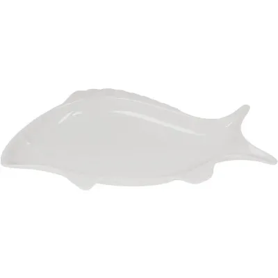 Блюдо фарфоровое White Fish 36см белое DP97718 BonaDi Блюдо фарфоровое White Fish 36см белое DP97718 BonaDi