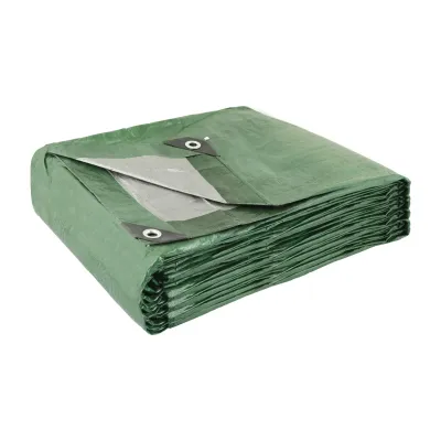 Тент двусторонний MASTERTOOL 6х10 м 130 г/м² Khaki silver (89-1610)