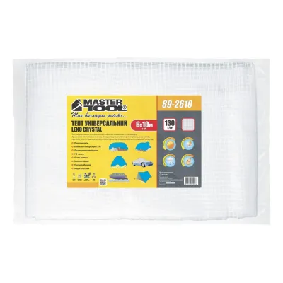 Тент MASTERTOOL LENO CRYSTAL 6х10 м 130 г/м² White (89-2610)