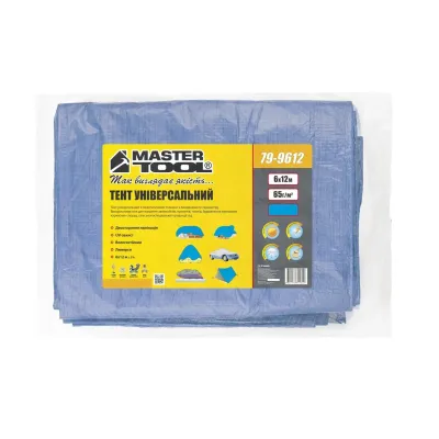 Тент MASTERTOOL 6х12 м 65 г/м² Blue (79-9612) Тент MASTERTOOL 6х12 м 65 г/м² Blue (79-9612)