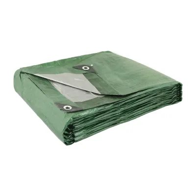 Тент двусторонний MASTERTOOL 5х6 м 130 г/м² Khaki silver (89-1506)