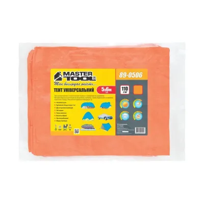 Тент MASTERTOOL 5х6 м 110 г/м² Orange (89-0506) Тент MASTERTOOL 5х6 м 110 г/м² Orange (89-0506)