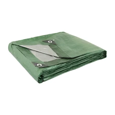 Тент двусторонний MASTERTOOL 3х5 м 130 г/м² Khaki and silverо (89-1305)
