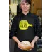 Фартук кухонный с принтом Кавун Так вкусно готовит только мама 68 см Черный