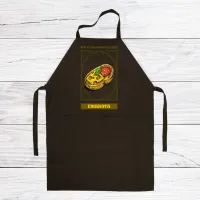 Фартук кухонный с принтом Кавун Мой кулинарный шедевр Вкуснота Бутерброд 68 см Черный