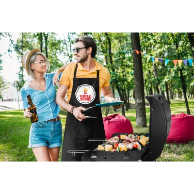 Фартух кухонний з принтом Кавун Grill King 68 см Чорний Фартух кухонний з принтом Кавун Grill King 68 см Чорний