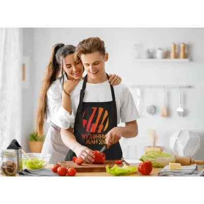 Фартук кухонный с принтом Кавун Кухонный маньяк Kitchen Maniac 68 см Черный Фартук кухонный с принтом Кавун Кухонный маньяк Kitchen Maniac 68 см Черный