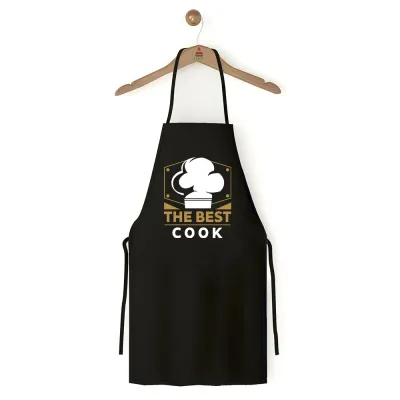 Фартух кухонний з принтом Кавун The Best Cook Кращий кухар 68 см Чорний