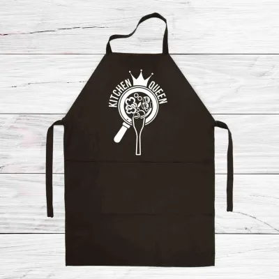 Фартук кухонный с принтом Кавун Kitchen Queen 68 см Черный (ФА000585)