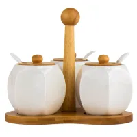 Принадлежности для специй White tomatoes на подставке AL219033 Lefard Принадлежности для специй White tomatoes на подставке AL219033 Lefard