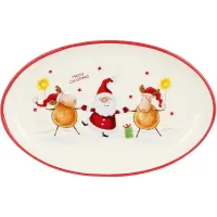 Керамическая тарелка для сервировки Santa 29х18.5 см DP219179 BonaDi Керамическая тарелка для сервировки Santa 29х18.5 см DP219179 BonaDi