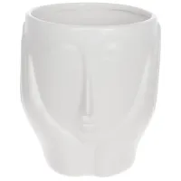 Ваза интерьерная Лицо керамическая диаметр 15х16см white BonaDi DP219238