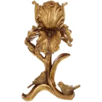 Декоративный подсвечник Iris with Birds 13х16х26см Gold DP219499 BonaDi