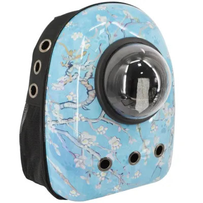 Рюкзак для переноски домашних питомцев CosmoPet CP-6 с иллюминатором Blue Sakura (3_03874)
