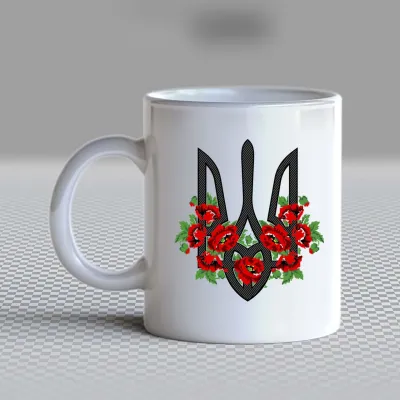Чашка біла кухоль з принтом 