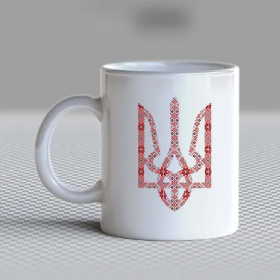 Чашка біла кухоль з принтом 