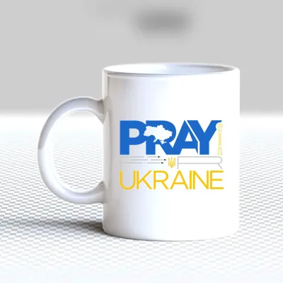 Чашка біла кухоль з принтом 