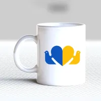 Чашка біла кухоль з принтом 