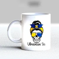 Чашка біла кухоль з принтом 