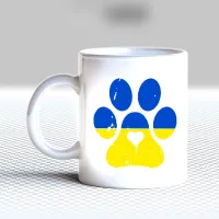 Чашка біла кухоль з принтом 