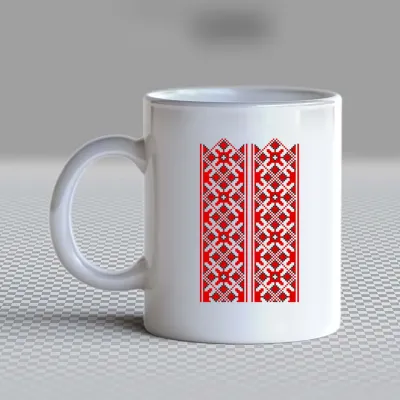Чашка біла кухоль з принтом 