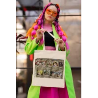 Еко-сумка шоппер з аніме принтом One Piece Ван-Піс Розшукова листівка Franky Френкі Usopp Усопп Luffy Луффи Кавун Бежевий Еко-сумка шоппер з аніме принтом One Piece Ван-Піс Розшукова листівка Franky Френкі Usopp Усопп Luffy Луффи Кавун Бежевий