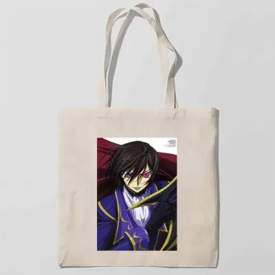 Еко-сумка шоппер з принтом Code Geass Hangyaku no Lelouch-Код Гіас Повсталий Лелуш Кавун Бежевий