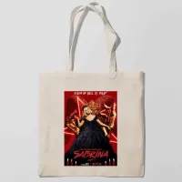 Эко-сумка шоппер с принтом Леденящие душу приключения Сабрины - Chilling Adventures of Sabrina Кавун Бежевый