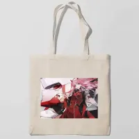 Еко-сумка шоппер з принтом Милий у Франксі Darling in the FranXX 5 Кавун Бежевий