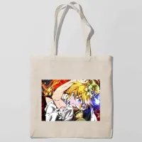 Эко-сумка шоппер с принтом Семь смертных грехов Nanatsu no Taizai The Seven Deadly Sins 2 Кавун Бежевый