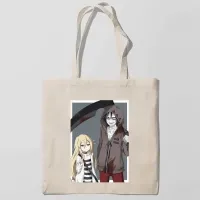 Эко-сумка шоппер с принтом Angels of Death Ангел Кровопролития 5 Кавун Бежевый