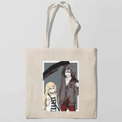 Еко-сумка шоппер з принтом Angels of Death Ангел Кровопролиття 5 Кавун Бежевий