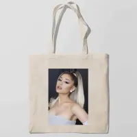 Еко-сумка шоппер з принтом Ariana Grande-Аріана Гранде Кавун Бежевий