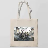 Еко-сумка шоппер з принтом Assassin's Creed unity Єдність Кавун Бежевий