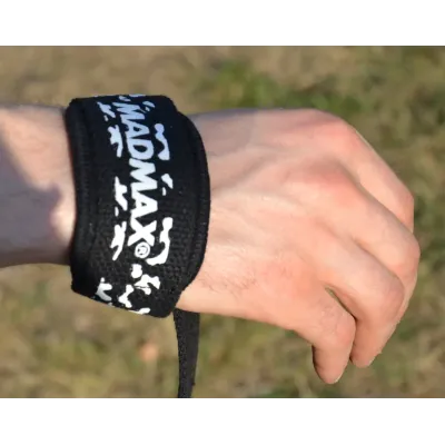 Лямки для тяги MadMax Camo Power Wrist Straps 2 шт Camo/White
