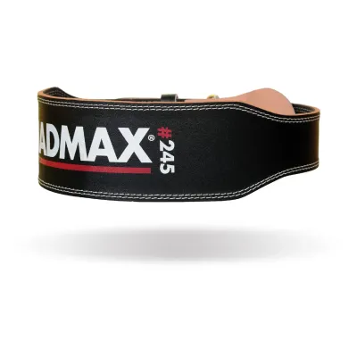 Пояс шкіряний для важкої атлетики MadMax MFB-245 Full leather S Black