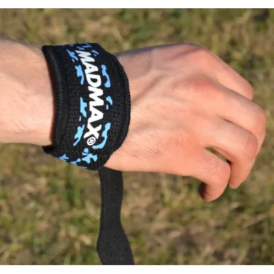 Ламки для тяги MadMax Camo Power Wrist Straps 2 шт Camo/Light Blue