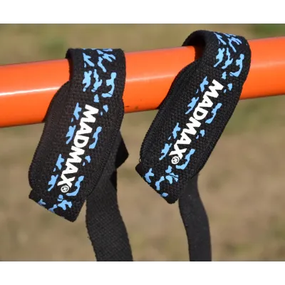 Ламки для тяги MadMax Camo Power Wrist Straps 2 шт Camo/Light Blue